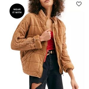 Free People quilted dolman sleeve jacket
